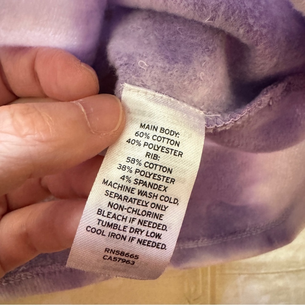 NWT Nordstrom BP Purple Tie Dye Sweatshirt M - Picture 8 of 8